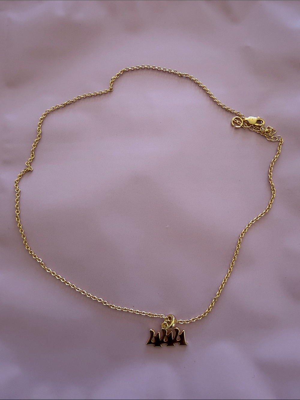 Gold-tone Nameplate Pendant Necklace - Personalized Style
